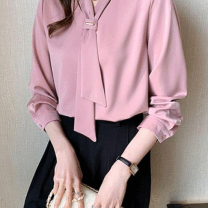 Women's Polyester Blend Relaxed Fit Dress Shirt