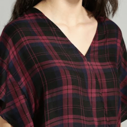 Roadster Women's Checked Blouson Top