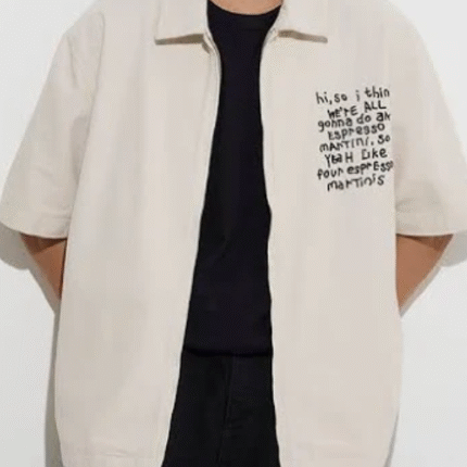 Text Design Relaxed-Fit Jacket